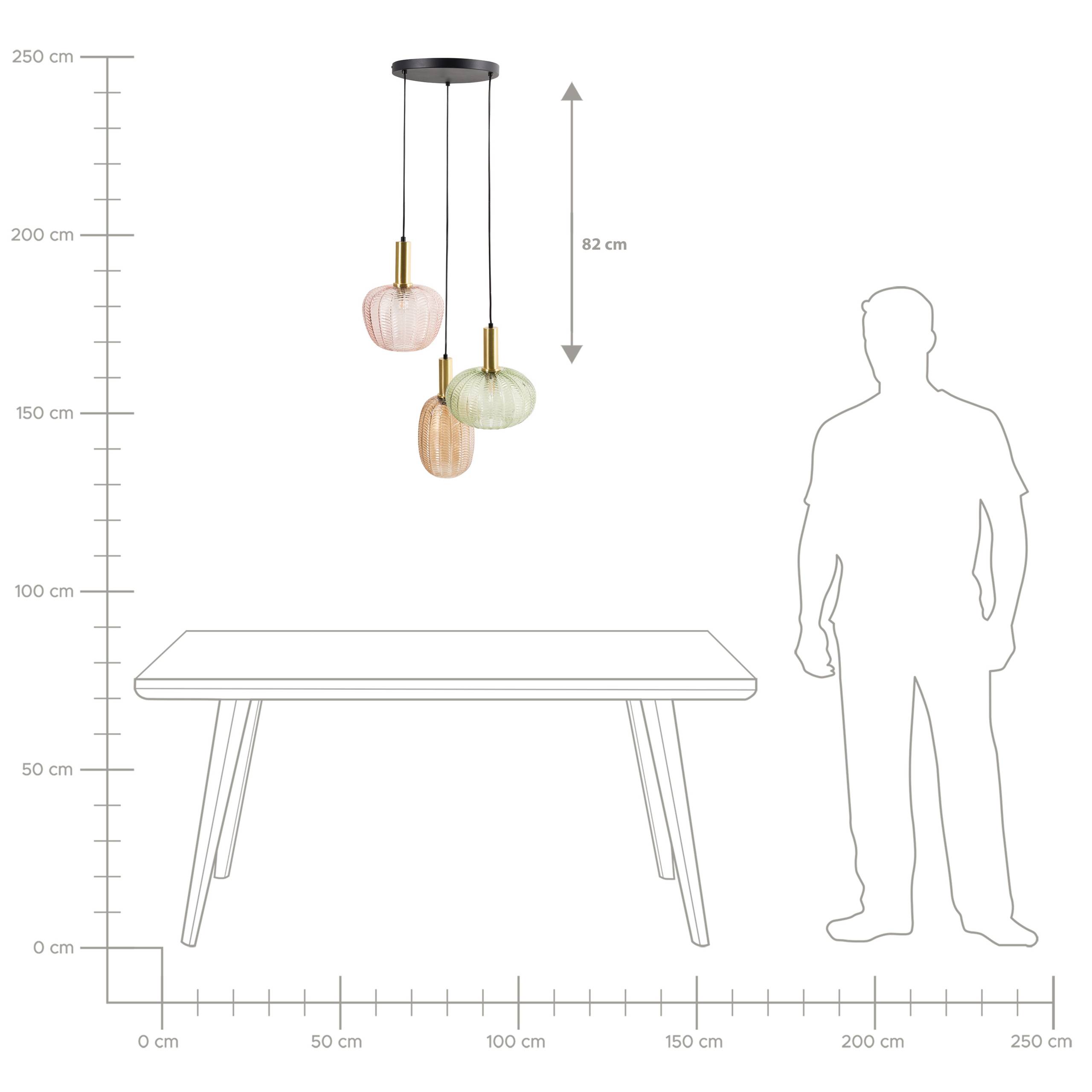 Beliani - Lampe suspension Métal Multicolore NJORO - 45x45x121- Beliani - Image 9