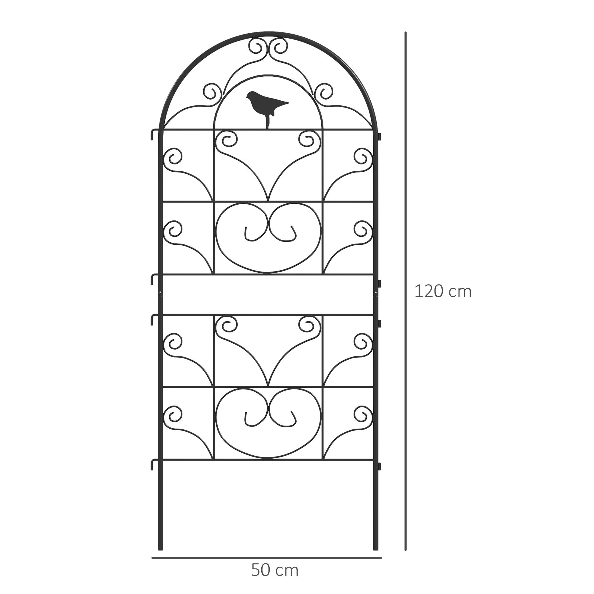 Treillis pour les plantes grimpantes 50x120cm,  ou légumes d'escalade, Noir - Image 3