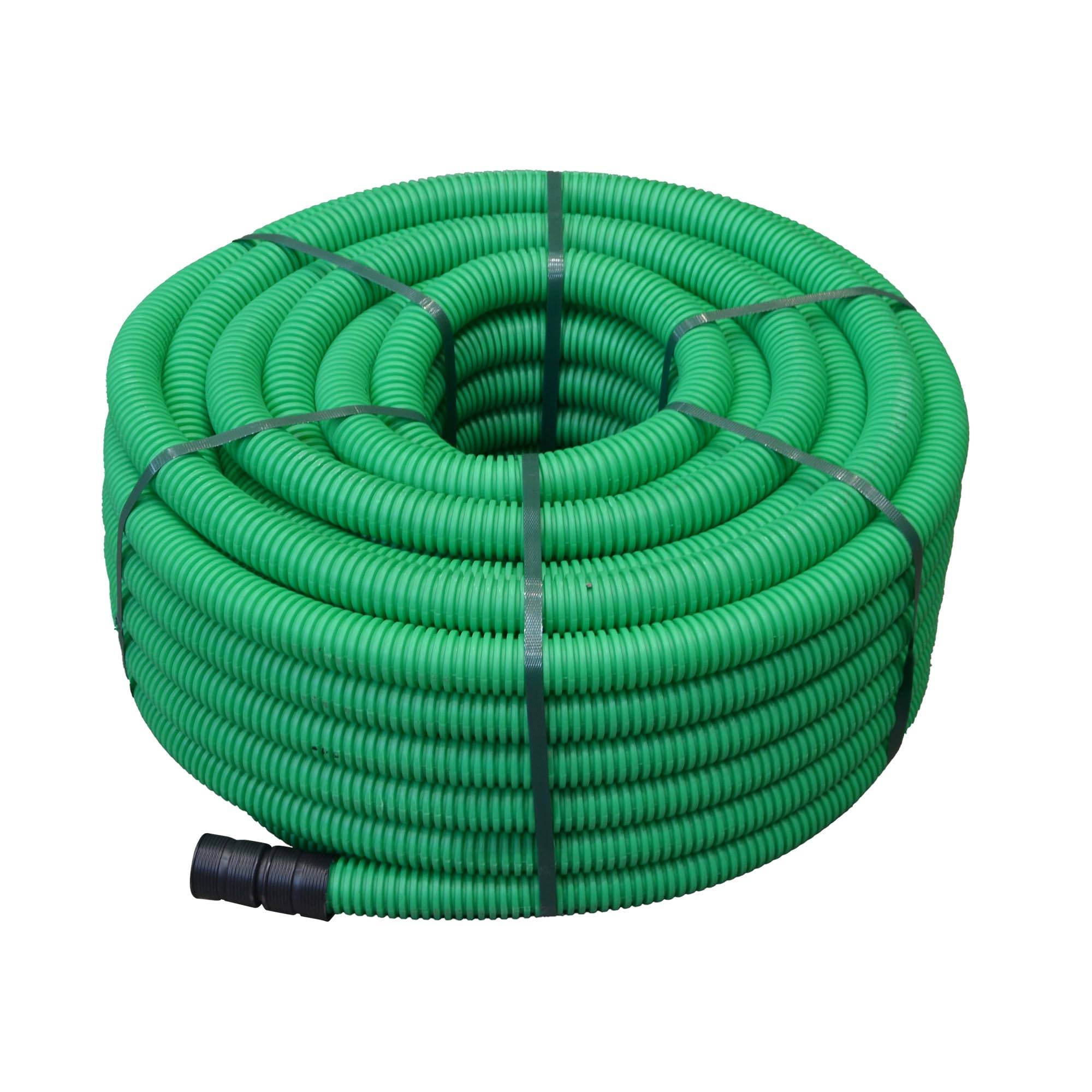 Jardibric - Jardibric - Gaine Annelée en Polyéthylène (PE) Verte - Protection de Câbles Téléphoniques Ø40 mm x 50 m - Image 1