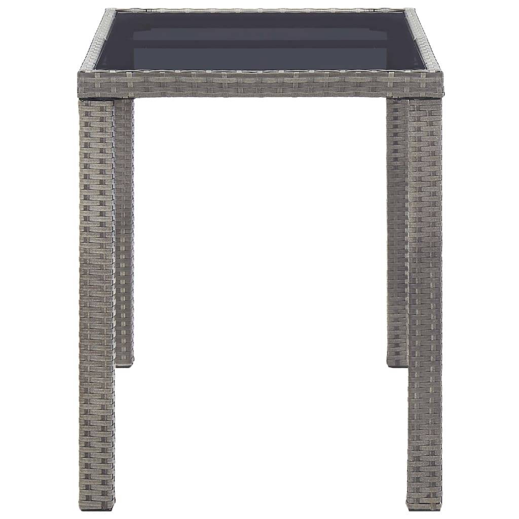 PANGIVO - Table de jardin Résine tressée Anthracite 123 x 60 x 74 cm - PANGIVO - Image 3