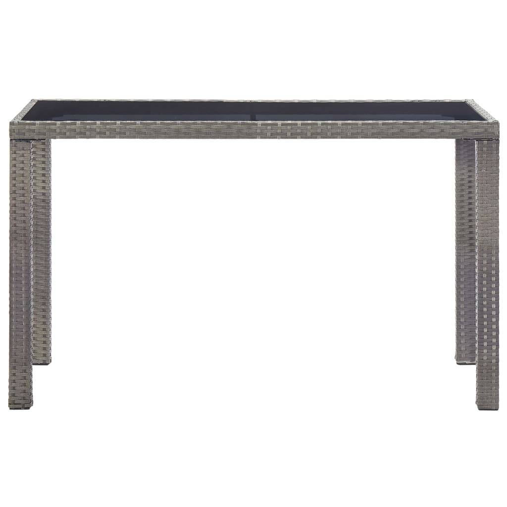 PANGIVO - Table de jardin Résine tressée Anthracite 123 x 60 x 74 cm - PANGIVO - Image 2