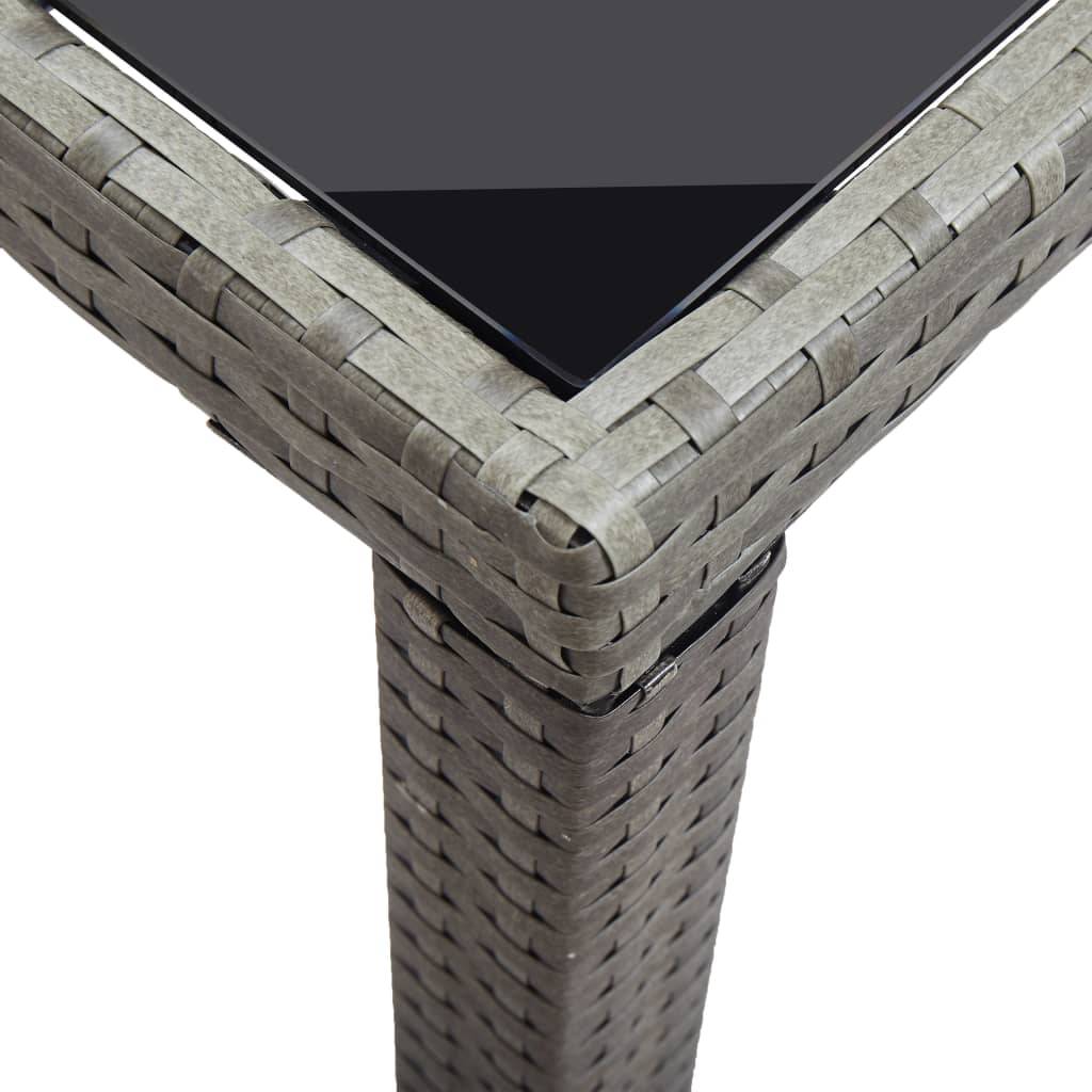 PANGIVO - Table de jardin Résine tressée Anthracite 123 x 60 x 74 cm - PANGIVO - Image 4