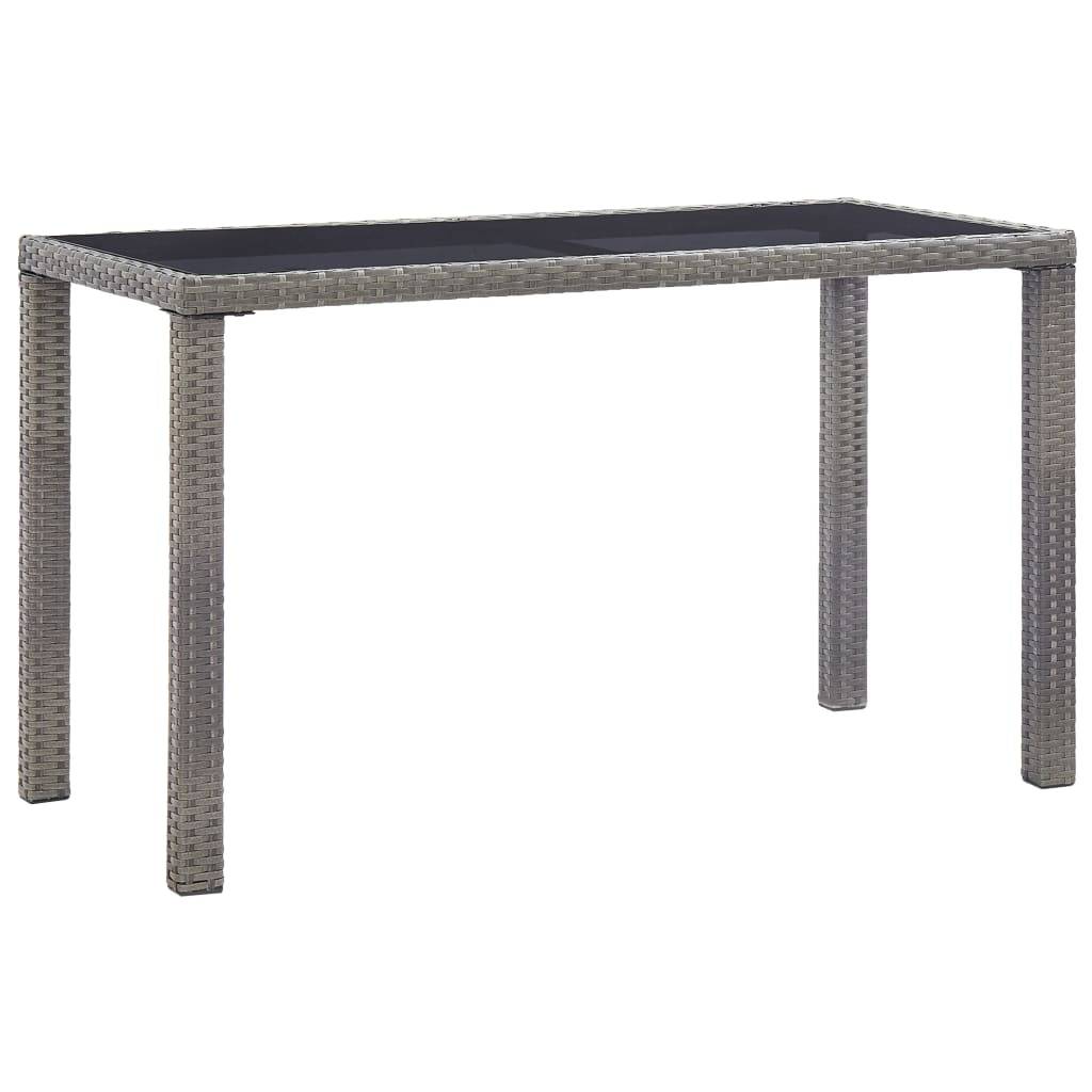 PANGIVO - Table de jardin Résine tressée Anthracite 123 x 60 x 74 cm - PANGIVO - Image 1