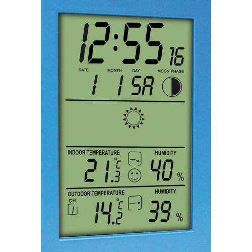 Inovalley - Station météo écran LCD complète bleue - Image 3