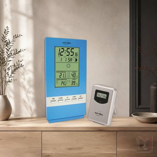 Inovalley - Station météo écran LCD complète bleue - Image 2