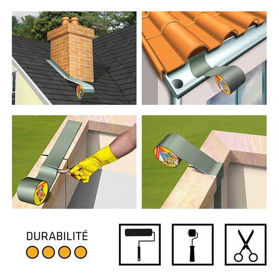 Sika MultiSeal Bande d'étanchéité bitumeuse 100mm x 10m - SIKA - 3732 - Image 3