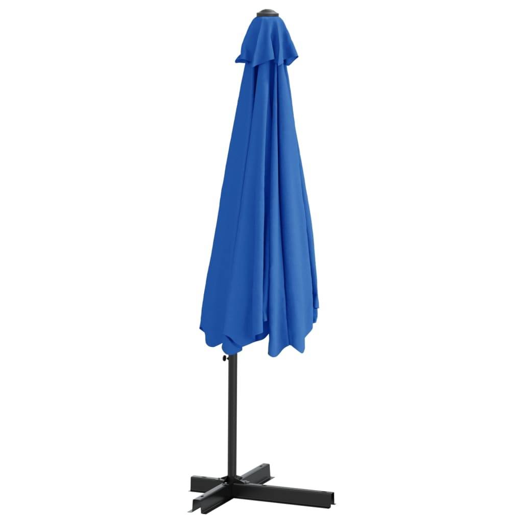 Helloshop26 - Parasol d'extérieur avec mât en acier 300 cm bleu - Imagen 4
