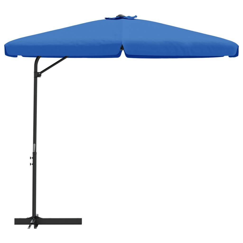 Helloshop26 - Parasol d'extérieur avec mât en acier 300 cm bleu - Imagen 2