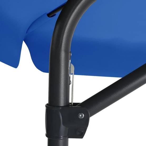 Helloshop26 - Parasol d'extérieur avec mât en acier 300 cm bleu - Imagen 5