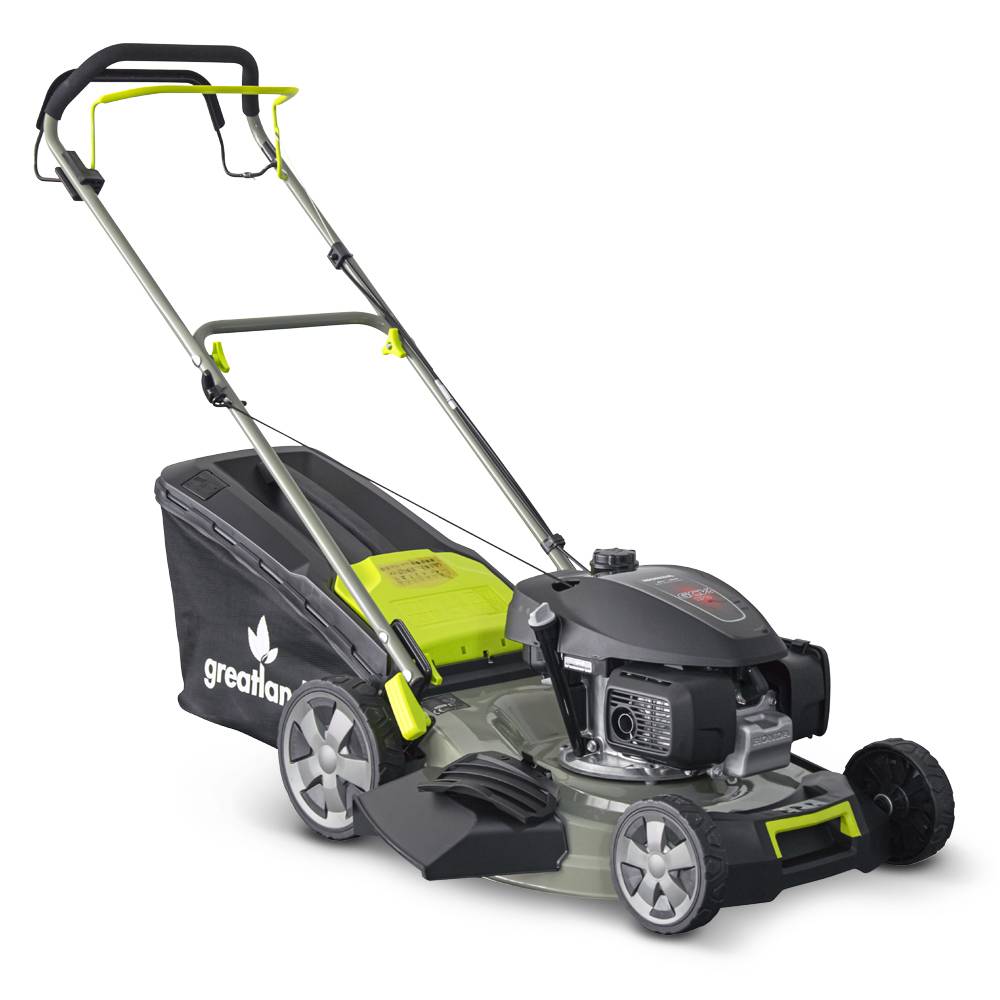 Greatland - Tondeuse thermique tractée 167CC avec moteur Honda, mulching et éjection latérale