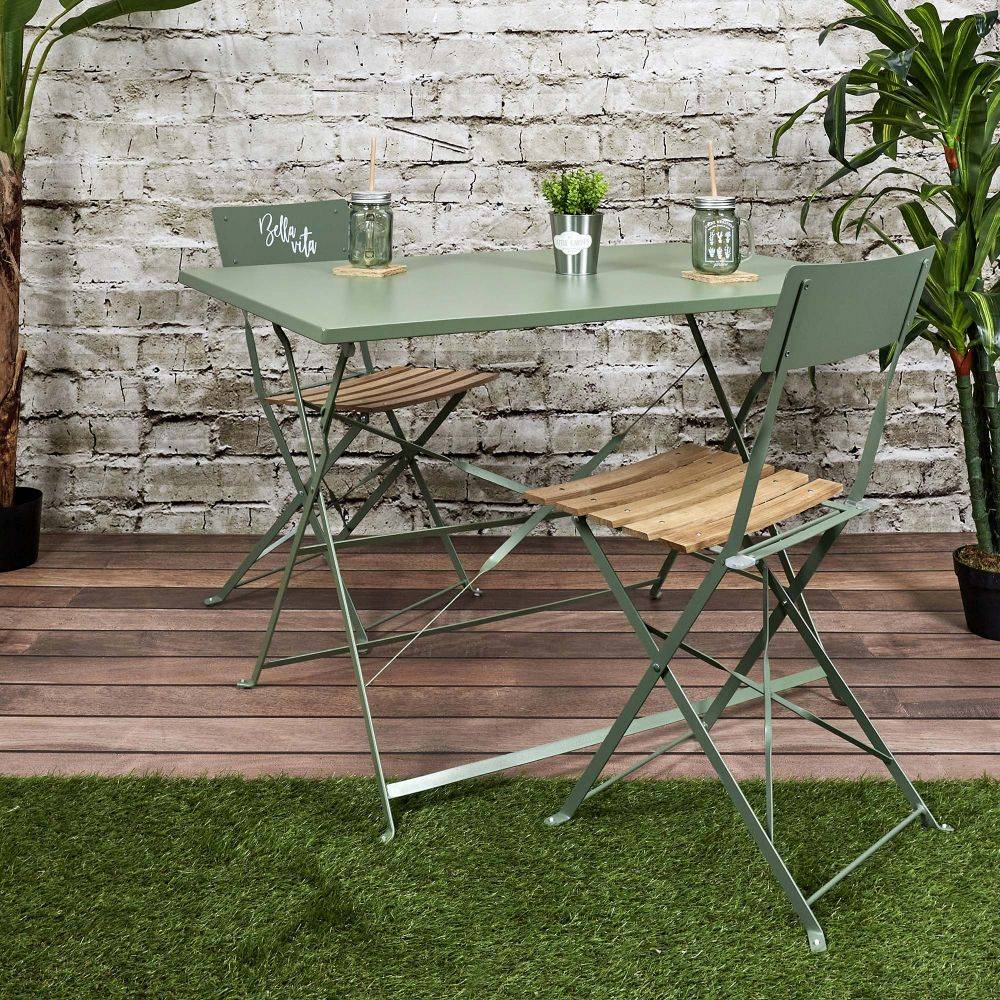 The Home Deco Factory - Chaise de jardin pliante Bella Vita - Imagen 2