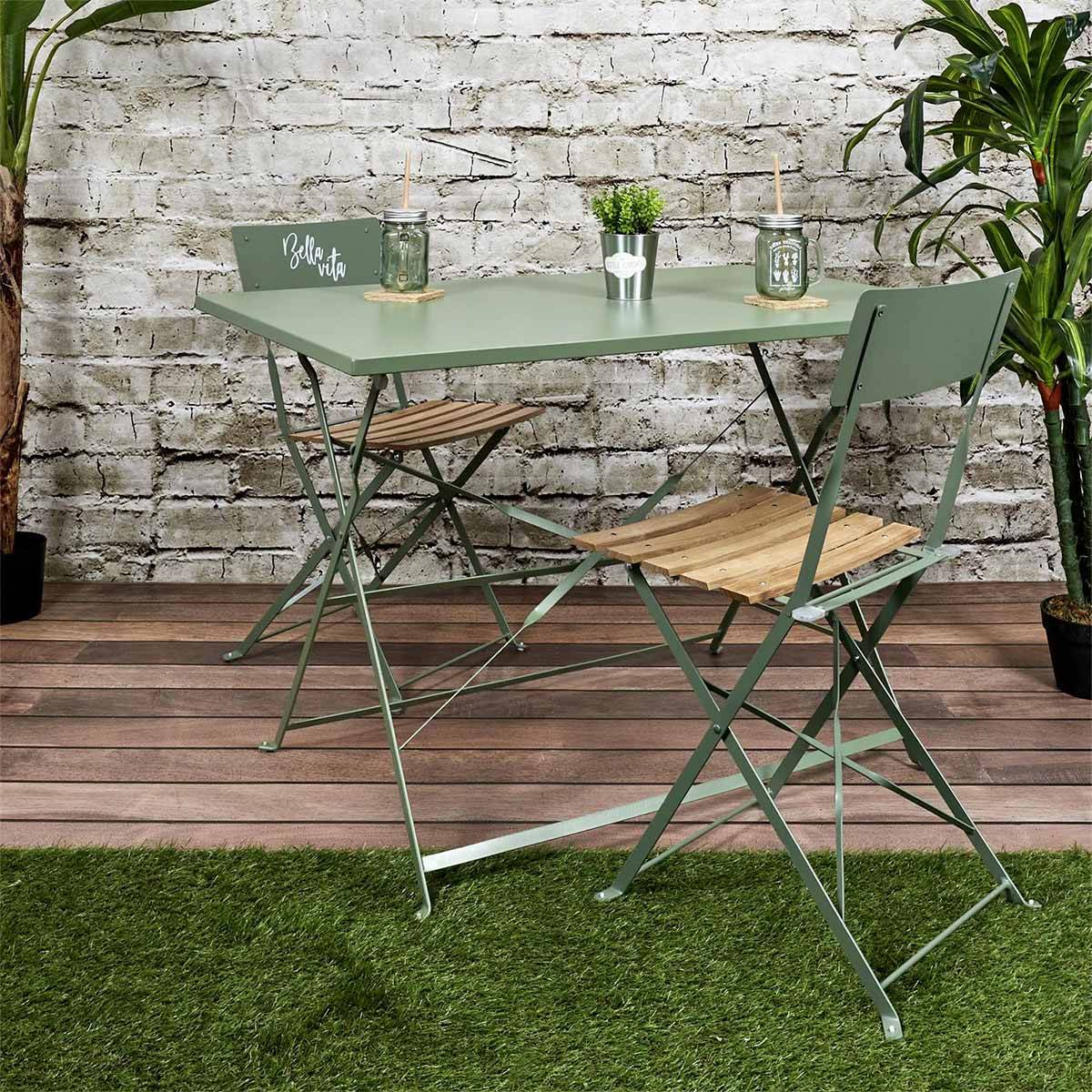 The Home Deco Factory - Chaise de jardin pliante Bella Vita - Imagen 7