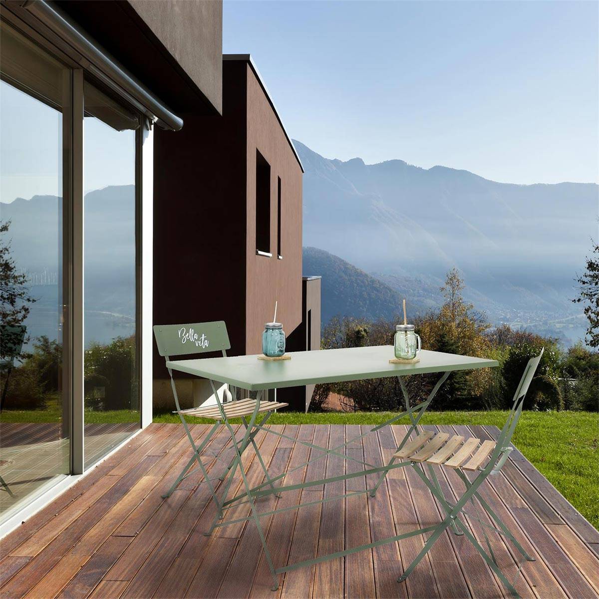 The Home Deco Factory - Chaise de jardin pliante Bella Vita - Imagen 8
