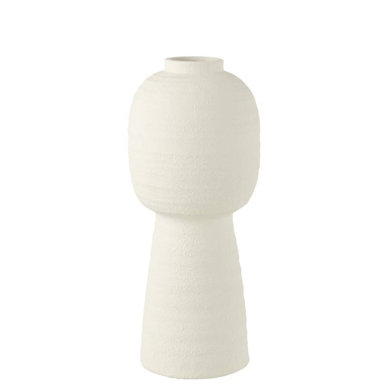 J-Line - Vase lanterne en céramique blanc 21.5x21.5x50 cm - J-Line - Image 1