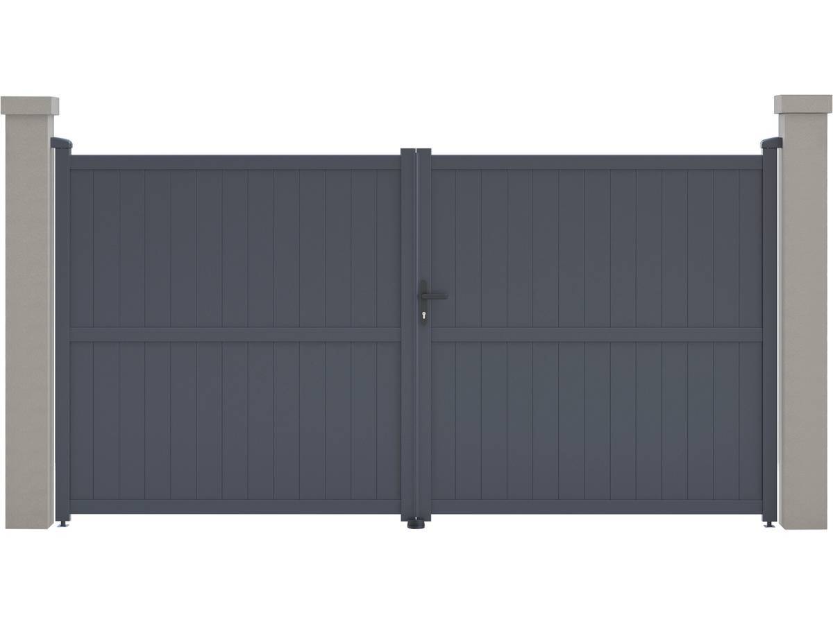 Habitat Et Jardin - Portail Aluminium "maurice" - 349.5 X 180.9 Cm - Gris -habitat Et Jardin - Imagen 1