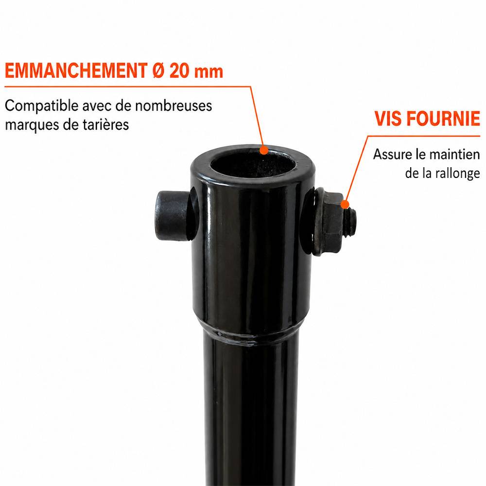 Gt Garden - Rallonge 50 cm pour tarière thermique - GT GARDEN - Imagen 2