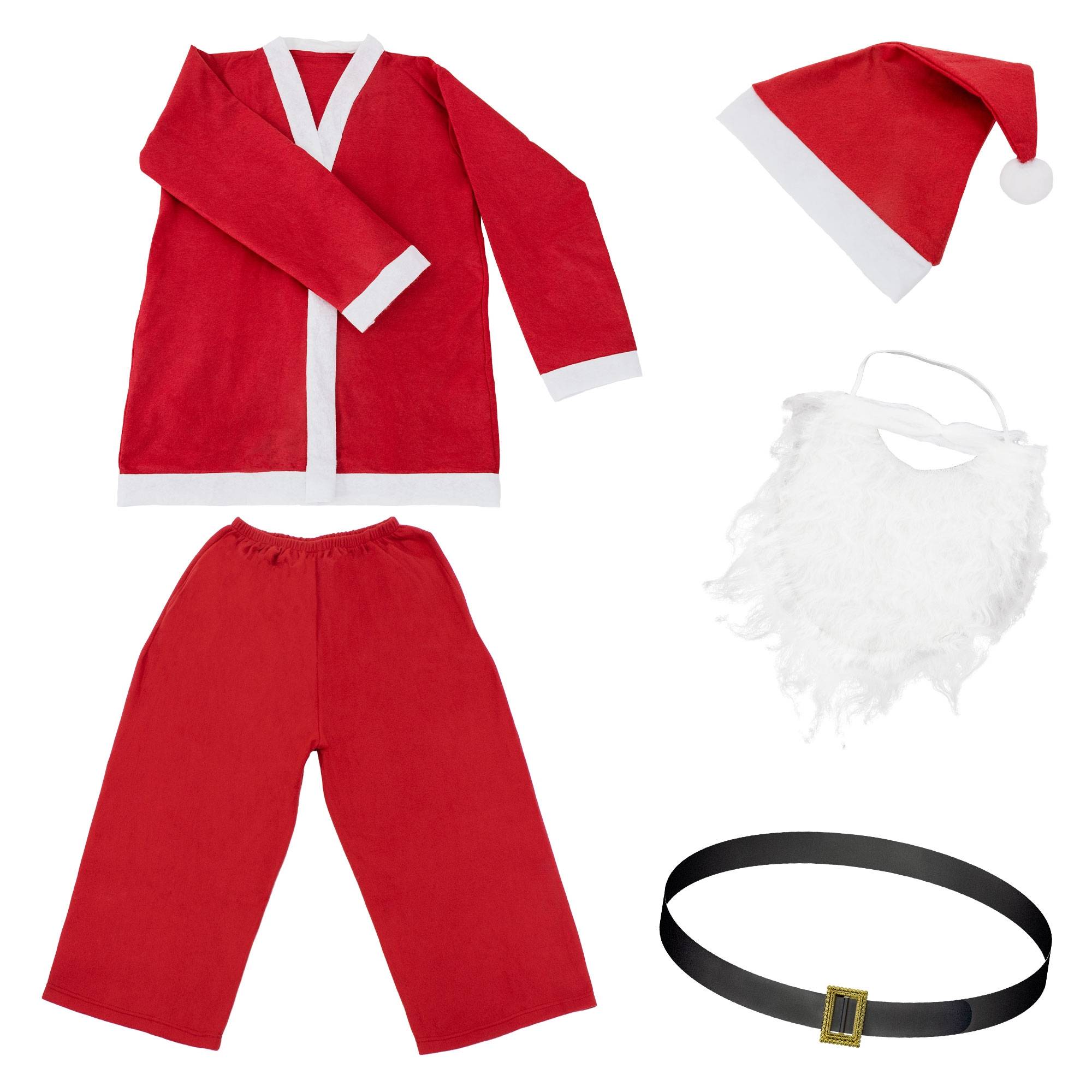 Ecd-Germany - Costume de Père de Noël déguisement fête rouge-blanc taille unique S-XL 5 pièces - Imagen 1