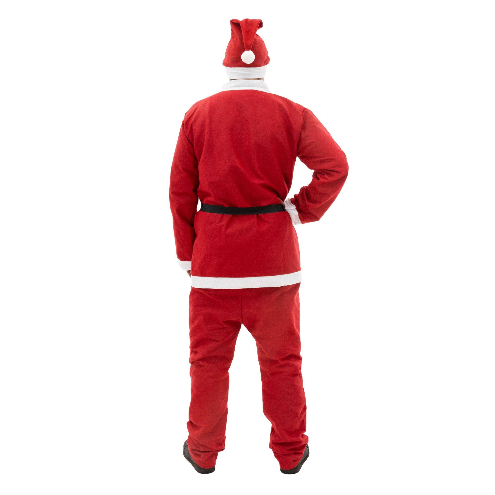 Ecd-Germany - Costume de Père de Noël déguisement fête rouge-blanc taille unique S-XL 5 pièces - Imagen 2