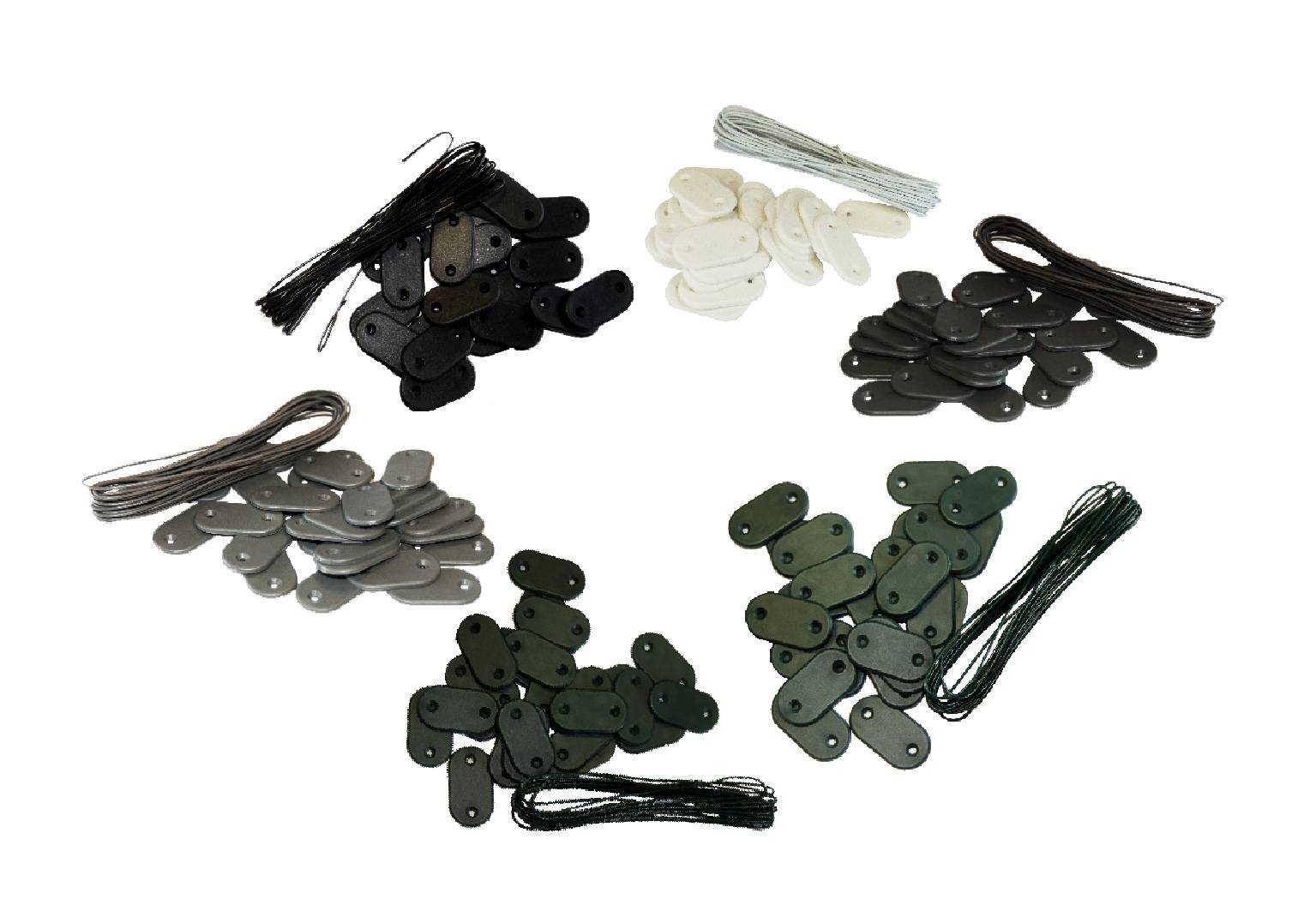 Maille Store - Kit de fixation Brise-vue - 26 pastilles + 4m de fil Blanc 1 kit - Imagen 2