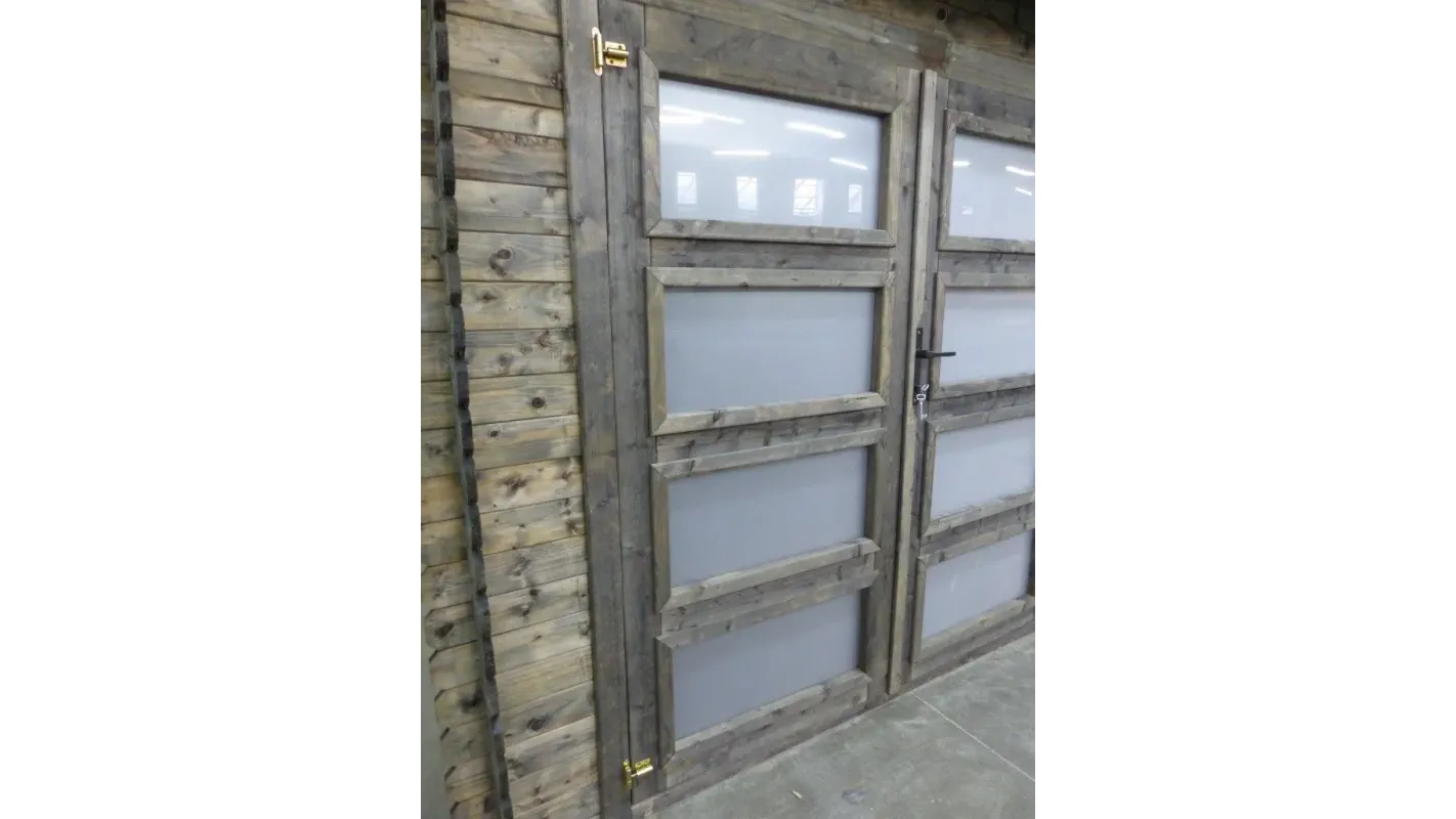 Altanka - Abri de jardin en bois - 6m2 - 2,46x2,46m - Traité - Ep. 19mm - Couleur: gris - DOM280 - Imagen 5