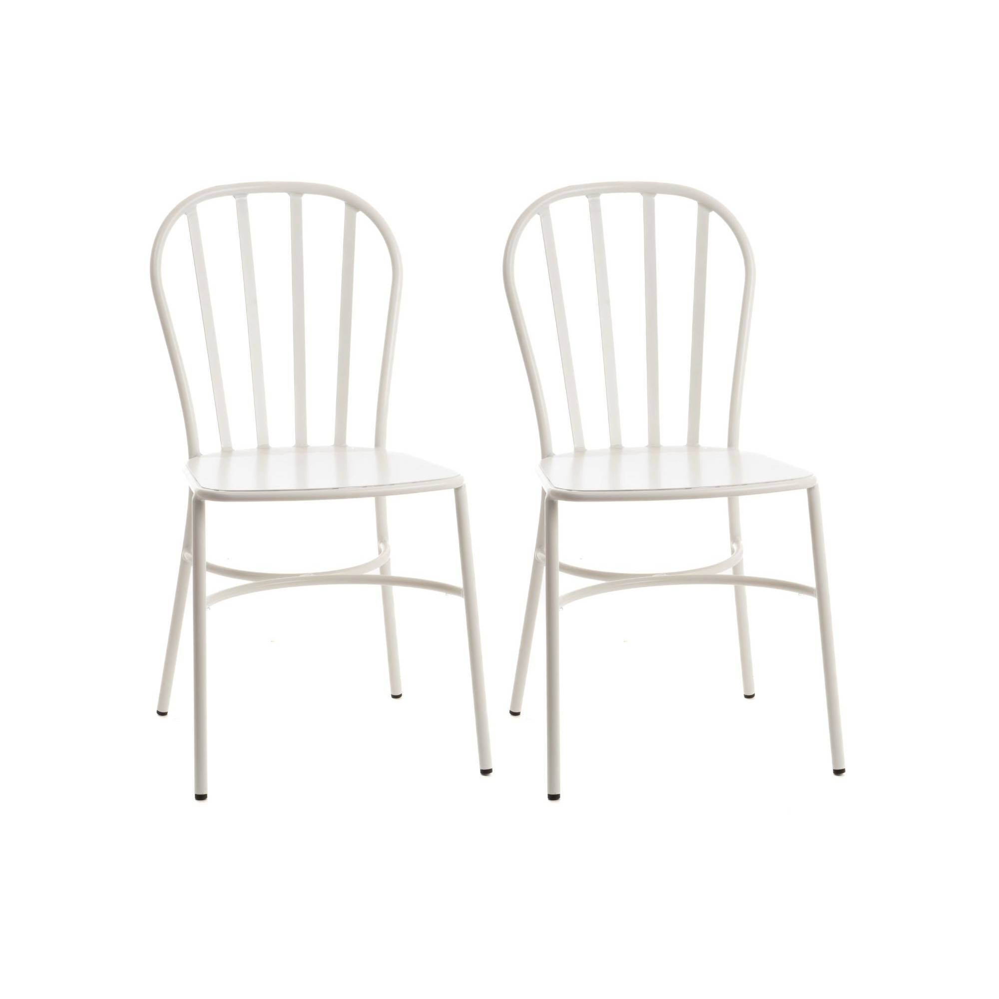 Autre - Chaise de jardin empilable en aluminium (lot de 2) - BEGONIA - Imagen 1
