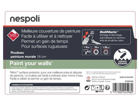 Nespoli - Rouleau ROLLMATIC pour peindre une facade L. 180 mm NESPOLI - Image 2