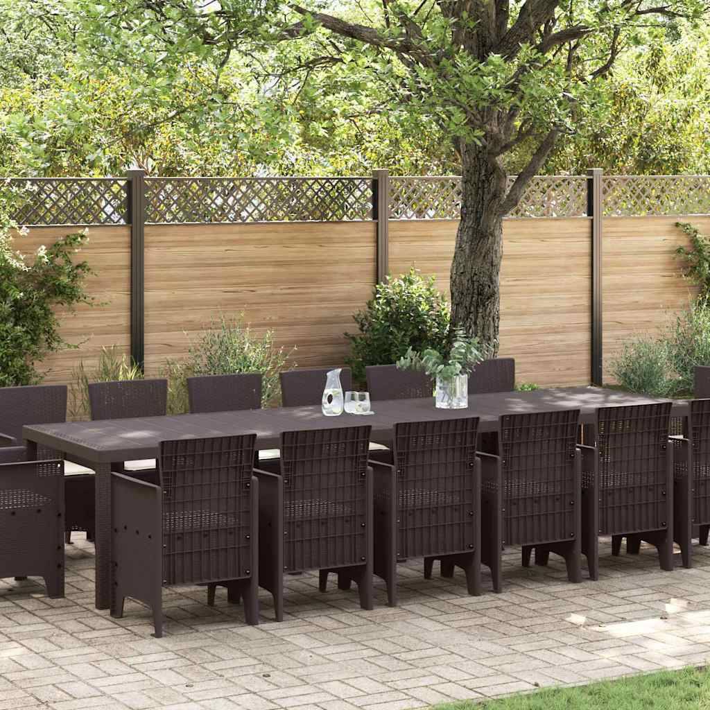 ComfortXL - Grand Salon de Jardin 15 pcs Poly Rotin Confortable pour Famille Nombreuse Marron – ComfortXL Outdoor Living - Image 1