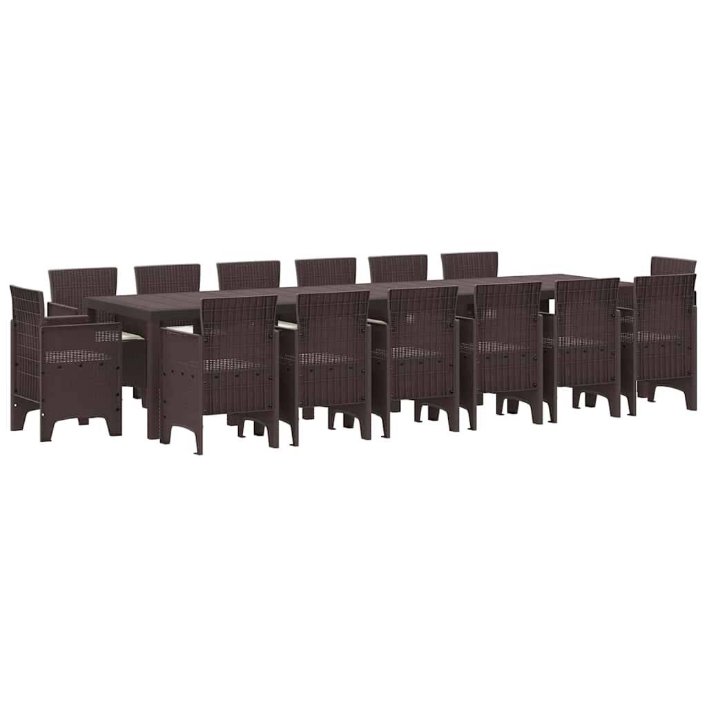 ComfortXL - Grand Salon de Jardin 15 pcs Poly Rotin Confortable pour Famille Nombreuse Marron – ComfortXL Outdoor Living - Image 2