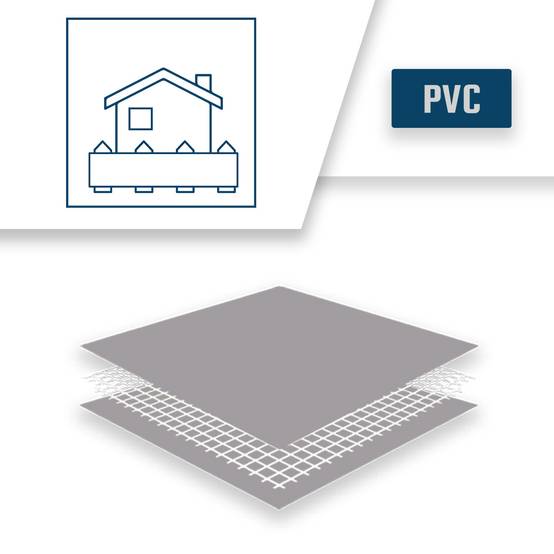 Bâche Brise vue sans Oeillets 3x1 m XP640BV Grise - Garantie 10 ans - Bâche PVC étanche - Made in France TECPLAST - Image 5