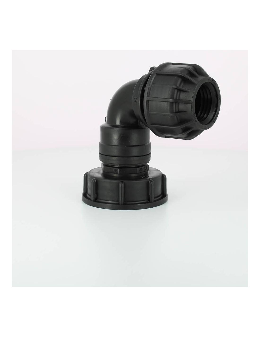 Raccord cuve eau S60X6 - Coudé compression Diamètre 32 mm - Imagen 3