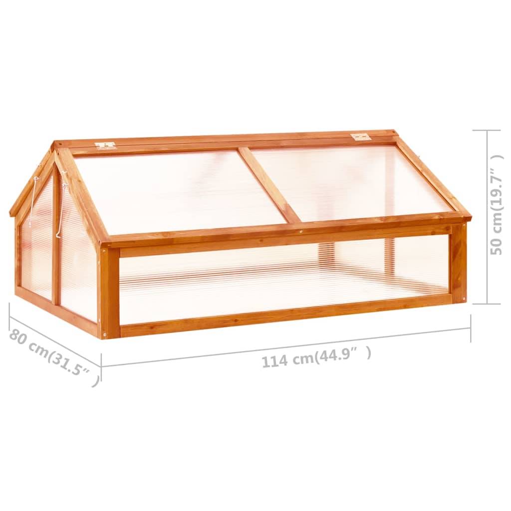 Vidaxl - Serre Marron 114x80x50 cm Bois de sapin vidaXL 316415 - Image 8