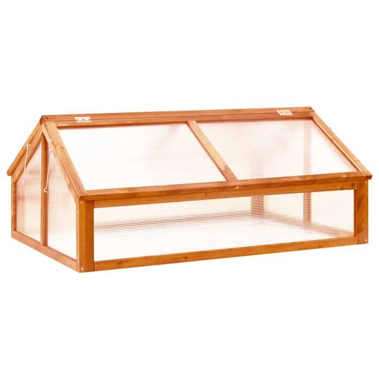 Vidaxl - Serre Marron 114x80x50 cm Bois de sapin vidaXL 316415 - Image 1