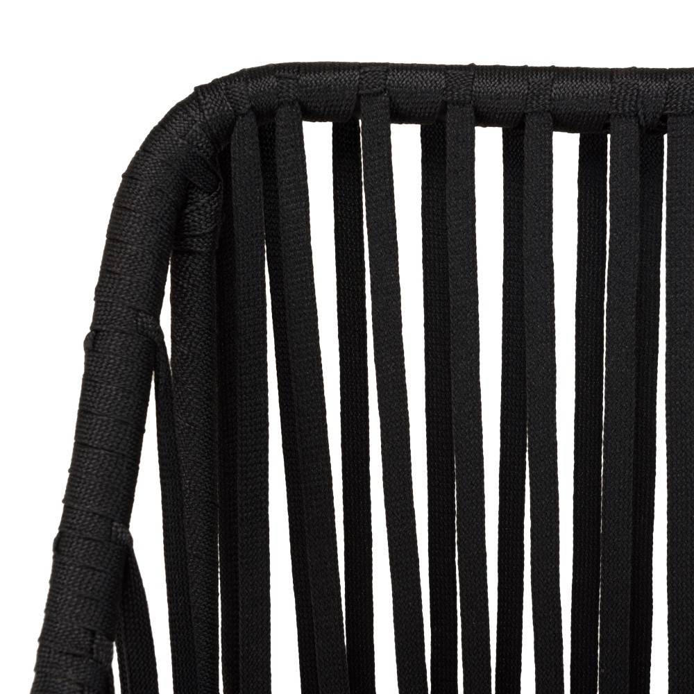 Macabane - MALO - Ensemble de jardin -table 70x70cm et 2 fauteuils gris et noirs - Imagen 10
