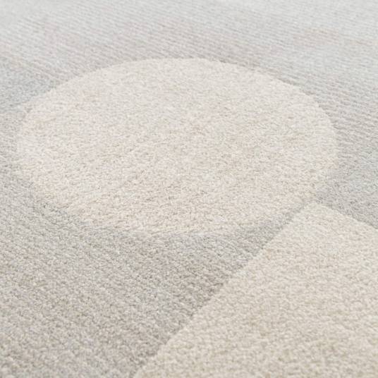 Decoweb - Tapis intérieur géométrique - Bauhaus - Gris et beige naturel - 80 x 150 cm - Decoweb - Imagen 3
