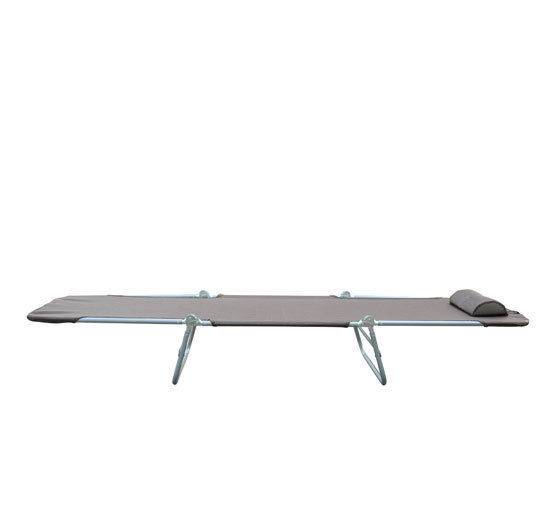 Transat pliable et réglable, chaise longue de jardin avec appui-tête 5 positions, capacité de charge 120 kg, marron - Image 8