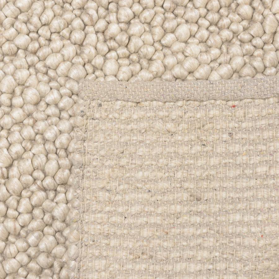 Macabane - QUENTIN - Tapis rectangulaire 200x290cm en laine bouclée couleur beige - Imagen 8