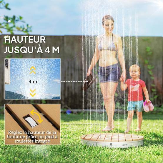 Douche de jardin aluminium noir 70.5 x 70.5 x 7.5 cm - PANGIVO - Image 7