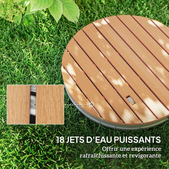 Douche de jardin aluminium noir 70.5 x 70.5 x 7.5 cm - PANGIVO - Image 6