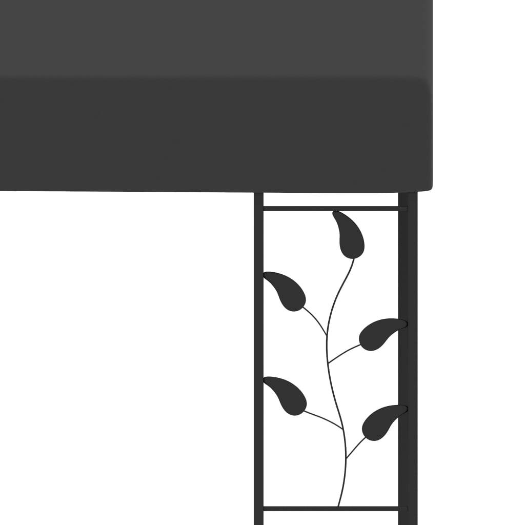 ComfortXL - Auvent Mural pour Terrasse Tonnelle Adossée Acier et Toile 4x3m Anthracite - ComfortXL Outdoor Living - Image 5