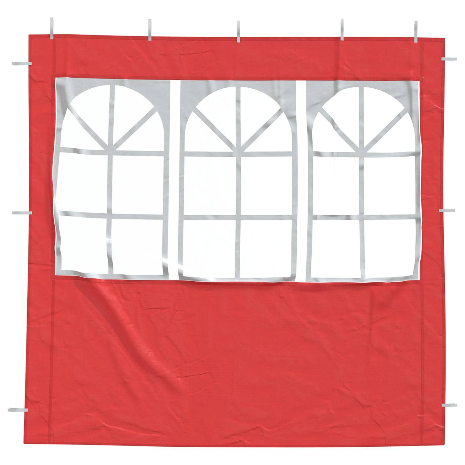 Parois de tente de fête PE et acier rouge 200 x 195 cm - PANGIVO - Image 3