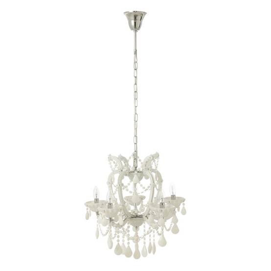 J-Line - Lustre en Verre "Antique" 57cm Blanc - Image 1
