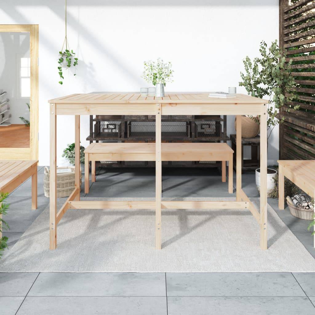 Table de jardin bois massif pin 159,5 x 82,5 x 110 cm - PANGIVO - Image 3