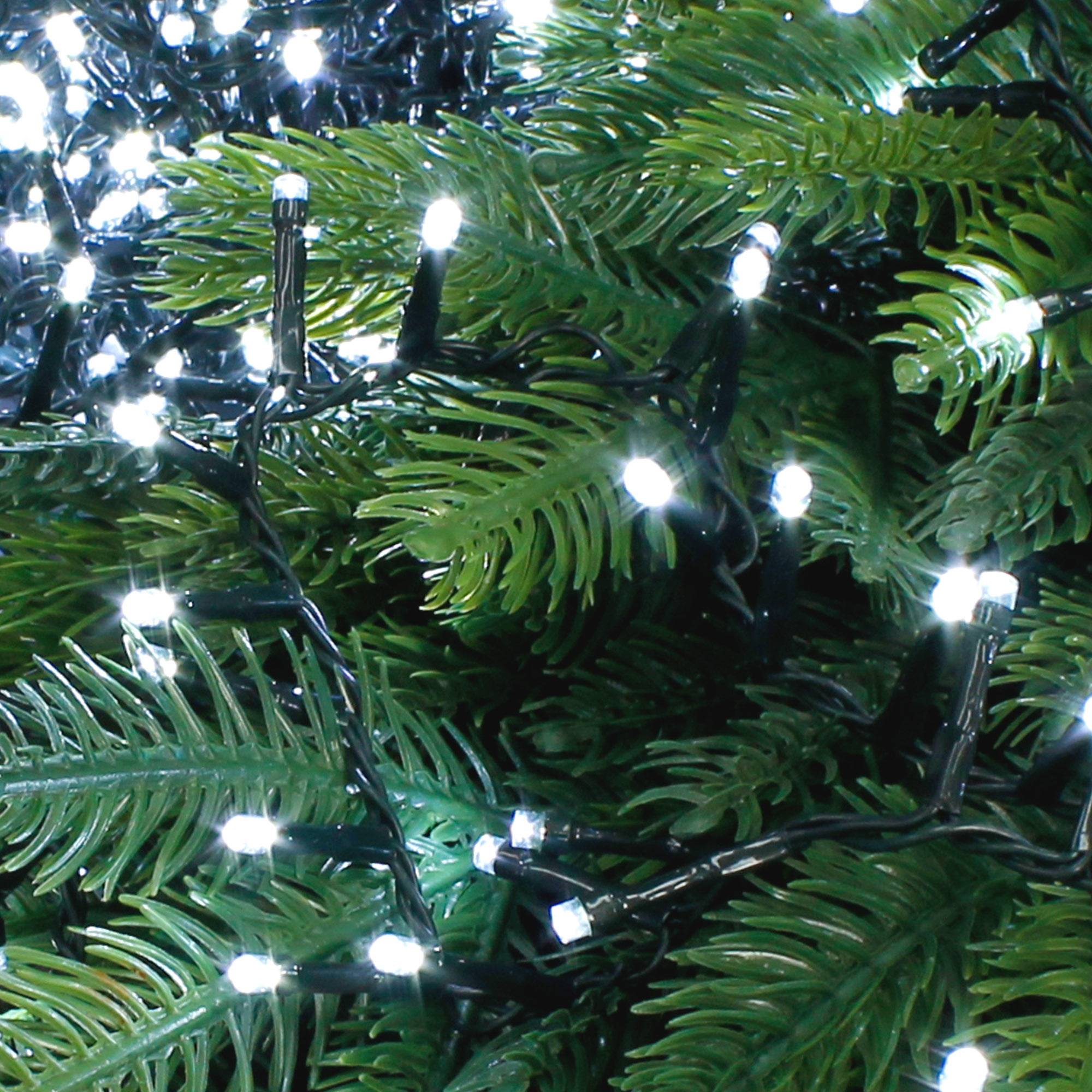 Ecd-Germany - Guirlande lumineuse pour arbre Noël 1200 LED blanc froid 24m intérieur/extérieur - Imagen 7