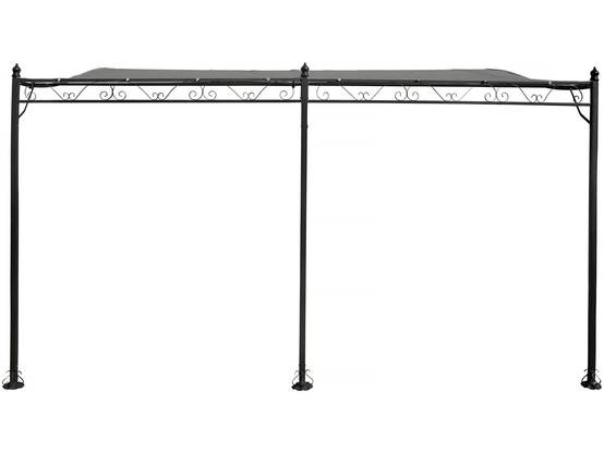 Pergola Tonnelle Adossée En Métal - 3 X 4 M - Gris -habitat Et Jardin - Image 1