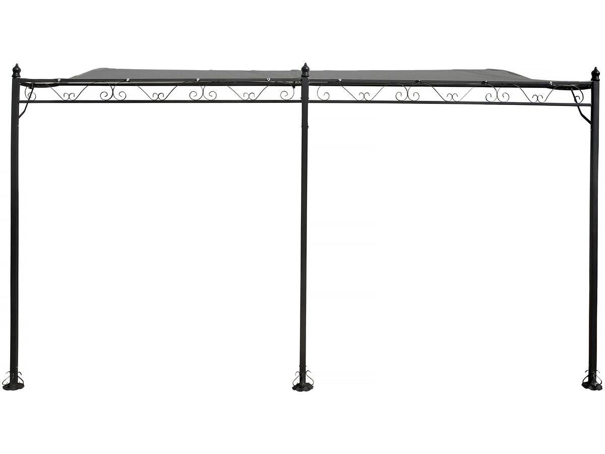 Pergola Tonnelle Adossée En Métal - 3 X 4 M - Gris -habitat Et Jardin - Image 1