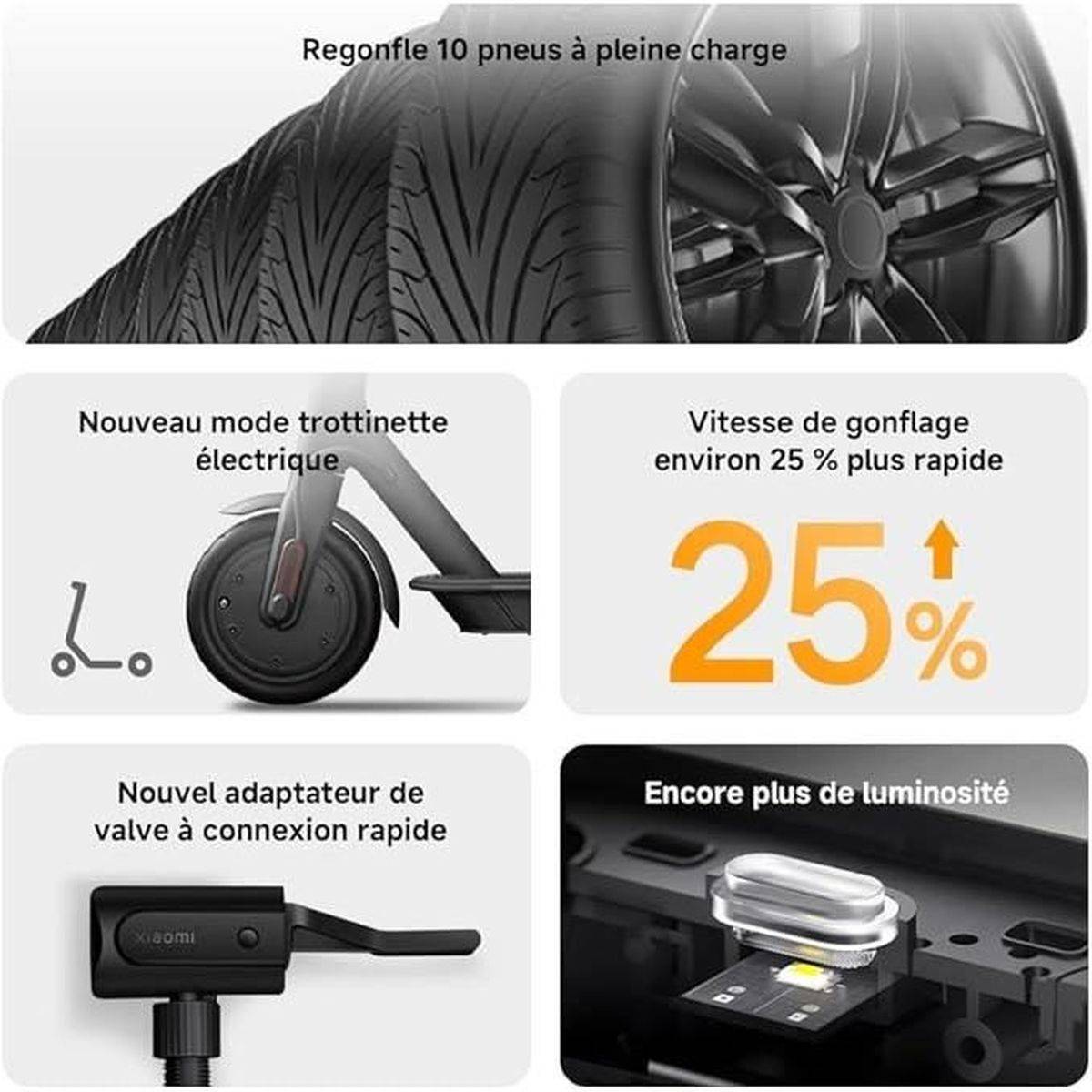 Gonfleur électrique sans fil 10 bar, affichage numérique, arrêt automatique - Xiaomi - Image 2