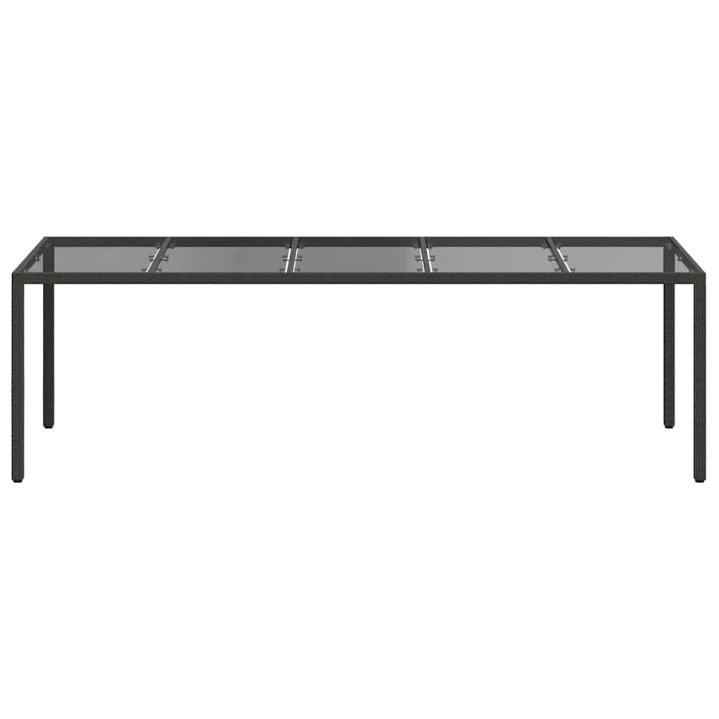 Table de jardin polyrotin noir pur 250 x 100 x 75 cm - PANGIVO - Image 3