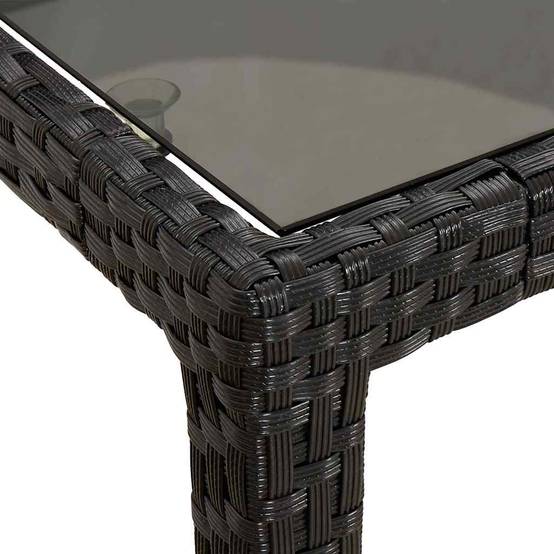 Table de jardin polyrotin noir pur 250 x 100 x 75 cm - PANGIVO - Image 6