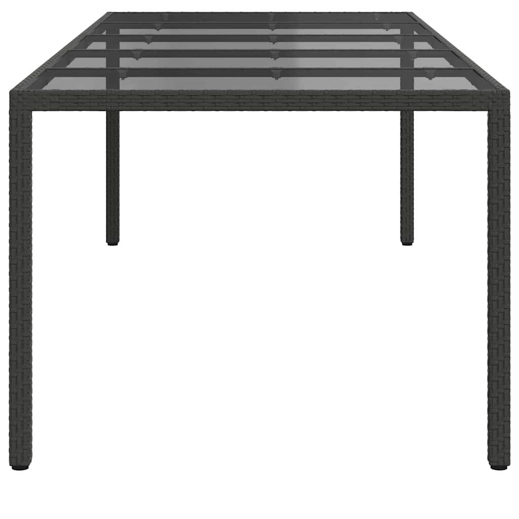 Table de jardin polyrotin noir pur 250 x 100 x 75 cm - PANGIVO - Image 4