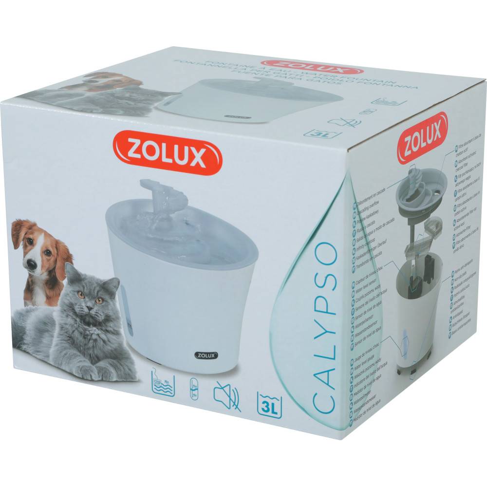Zolux - Fontaine à eau Calypso 3 litres grise pour chat et chien - Image 5